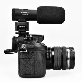 Профессиональная цельнометаллическая стереофоническая микрофонная система Comica CVM-SV20 для смартфона с зеркальной камерой
