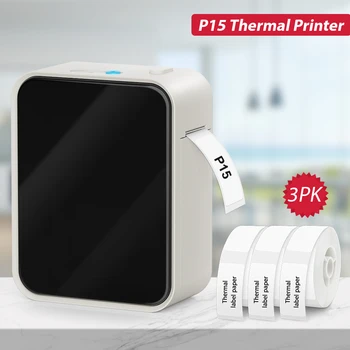 Портативный термопринтер Label Maker P15 с Bluetooth, беспроводной мини-принтер этикеток, аналогичный этикетировочной машине D11, D110, D101 Maker