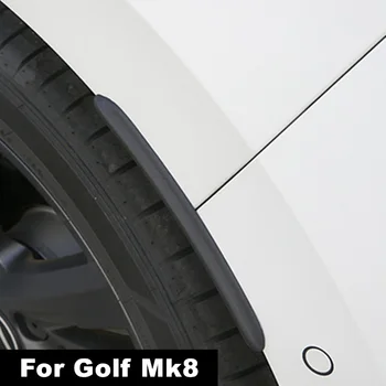 Для VW Golf 8 MK8 2020 2021 2022 Аксессуары 4 шт./лот Автомобильный Бампер Передние Защитные Ограждения Заднего Колеса Брови Для Губ Защитная Отделка