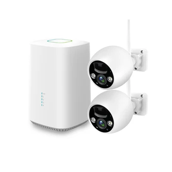 Система домашней камеры безопасности WESECUU беспроводная система видеонаблюдения WiFi-камера с батарейным питанием