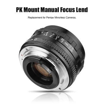 объектив камеры с большой диафрагмой 50 мм F1.7 С Ручной Фокусировкой Prime Lens PK Mount для Полнокадровых камер Pentax K1/K-1 Mark II