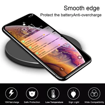 15 Вт Быстрое Беспроводное Зарядное Устройство QI Pad Для Samsung Note 10 S10 Plus Huawei P30 Pro Xiaomi Mi9 iPhone XR X XS Max 8 Индукционная Зарядка 4