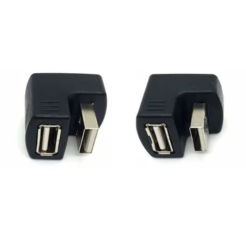 1 шт. Высококачественный USB-адаптер на 180 ° USB 2.0 A для мужчин AB для женщин, удлинитель кабеля U на 90 градусов