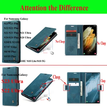 2023 Для Samsung Galaxy S23 Ultra S22 5G S20 FE S 21 Plus S21 S10 S10E S9 S8 S7 Edge Чехол-Книжка На Магните Кожаный Бумажник С Откидной крышкой 1