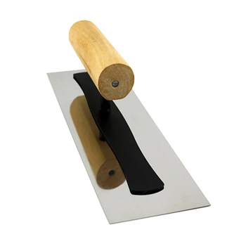 Шпатель для плитки с зазубринами из нержавеющей стали Легкий ручной шпатель для штукатурных работ с деревянной ручкой