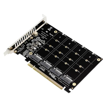 4 Порта M.2 NVME SSD Для PCIE X16 Адаптер-Преобразователь Карты PCIE Split/PCIE RAID Host Control Плата Расширения Для Жесткого Диска 2230-2280