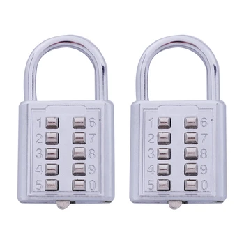 4-Кратный кодовый замок с противоугонной кнопкой, замок с цифровым паролем, замок безопасности из цинкового сплава