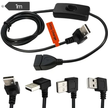 Кабельный адаптер USB от мужчины к женщине с Переключателем включения / выключения-Улучшенная Поддержка Питания, для Видеомагнитофона, Светодиодной настольной лампы, USB-вентилятора