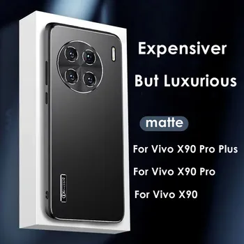 Матовый чехол Для Vivo X90 Pro Plus Противоударный Чехол С Подушкой Безопасности мягкий Бампер Полная защита объектива Funda для Vivo X80 X70 Pro