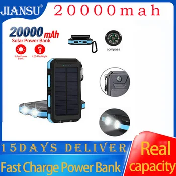 Jiansu Power bank Встроенные кабели Литий полимерный аккумулятор Micro Usb с фонариком Зарядное устройство постоянного тока Аккумулятор В 1 Power Bank Anker New