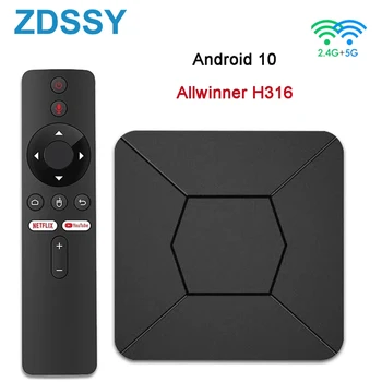 ZDSSY iATV Q5 TV Box Android 10,0 Allwinner H316 BT5.0 4K HD 2,4 G/5G Двойная WiFi Смарт-приставка медиаплеер 2 ГБ 8 ГБ