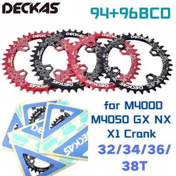 DECKAS 94 + 96 BCD для M4000 M4050 GX NX X1 Кривошипная Велосипедная Звездочка Круглая/Овальная 32/34/36/38 T MTB Кольцо Цепи Запчасти Для велосипеда