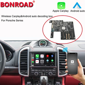 Bonroad Беспроводная автоматическая коробка Apple Carplay для Porsche/Panamera/Cayenne/Macan/Cayman/Boxster 911 718 PCM 3.1/4.0 Android Auto BT