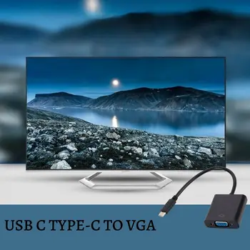 USB3.1 Type C Штекерно-VGA-Адаптер Цифроаналоговый Преобразователь Кабель Для Xbox PS4 Портативных ПК TV Box к Проектору Displayer HDTV