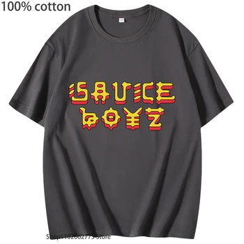 Рубашка Eladio Carrion Sauce Boyz Monarca, Эстетичные Футболки с мангой, Модная Мягкая футболка С милыми Комиксами, Мужская / женская Одежда из 100% Хлопка