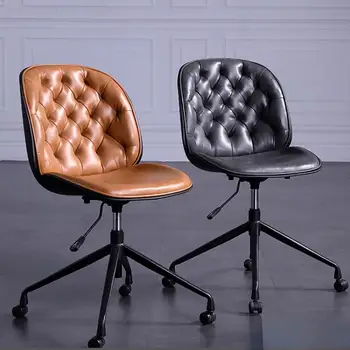 Компьютерные кресла из скандинавской кожи для офиса, кресла для конференций, Офисная мебель, современный минималистичный подъемник для отдыха, Вращающееся кресло