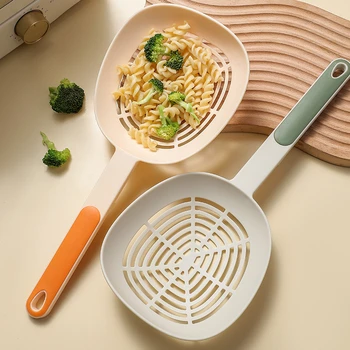 Кухонная ложка для лапши с длинной ручкой, высокотемпературная, пищевая, большая воронка для спагетти