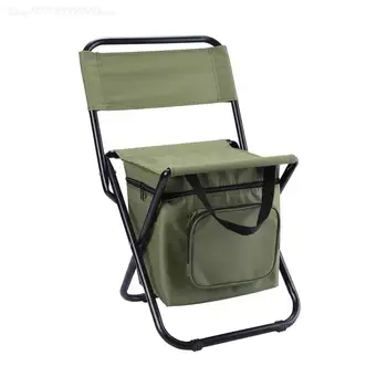 Многофункциональный Складной Походный Сверхлегкий стул с переносной термостатической сумкой для хранения Карманов для путешествий Сиденье для рыбалки Табурет