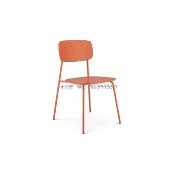 Стул Dragonfly, Штабелируемый Минималистичный письменный стул, Обеденный стул из цветного железа, Дизайнерский обеденный стул для кафе