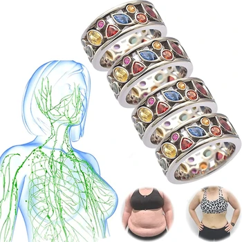 Женское Кольцо Torina Crystal Quartz Ionix Ионикс Терапия Кварцевое кольцо Для похудения Лимфодренажные кольца Для магнитотерапии