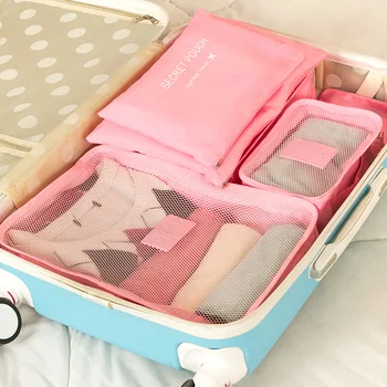 Сумка-чемодан Портативный органайзер 6 шт. Дорожные сумки для хранения багажа большой емкости