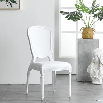 Минималистичные обеденные стулья для чтения, Современный удобный стул для отдыха в спальне, Пластиковая Садовая мебель для кухни Silla Comedor