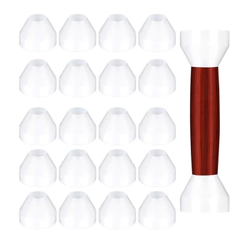 20 упаковок Втулок для ручек Белая Втулка для ручек с антипригарным покрытием для финишной обточки пера CA (высота 0,43 дюйма / 11 мм, диаметр 0,55 мм/14 мм)