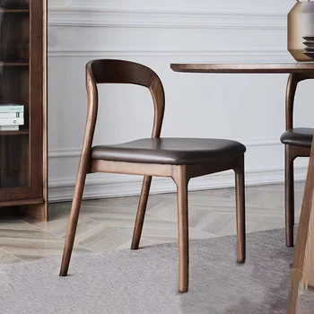Обеденный стул из массива дерева в скандинавском стиле с простой спинкой Для конференций Винтажная Мебель для кафе и ресторанов Muebles