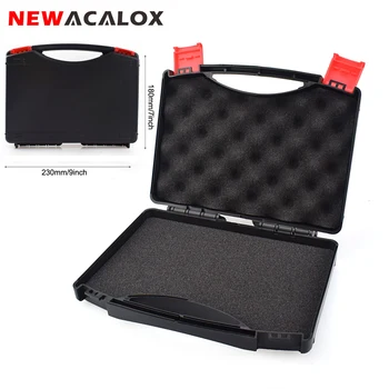 Пластиковый кейс для хранения NEWACALOX, ящик для инструментов с губчатыми ковриками, защищающий инструменты, Многофункциональный набор инструментов для ремонта оборудования