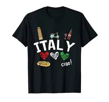 100% Хлопок, люблю Италию и все, что связано с итальянской культурой, подарочная футболка, мужские и женские футболки унисекс, Размер S-6XL
