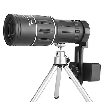 16X52 Монокулярный Телескоп С Двухфокусным Зумом, Бинокль 66M/8000M HD Scope Ночного Видения С Ремешком, Оптический Объектив/Резиновый Наружный