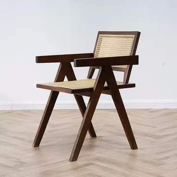 Дизайнерская спинка стула из массива дерева в скандинавском стиле, Современный минимализм, Подлокотники для президента Хиросимы, Кресло для отдыха, Дизайнерская мебель для ожидания