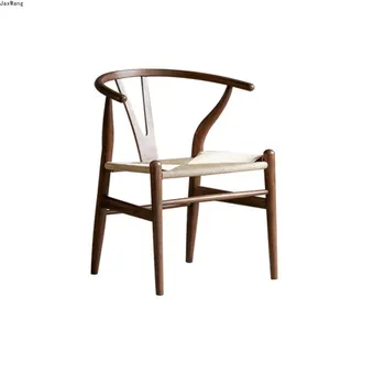 Обеденный стул в скандинавском стиле, Обеденные Стулья из массива дерева, Молочный чай, Магазин Десертов, Простой минималистичный Современный стул для отдыха, Кухонная Мебель 1