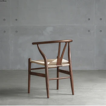 Обеденный стул в скандинавском стиле, Обеденные Стулья из массива дерева, Молочный чай, Магазин Десертов, Простой минималистичный Современный стул для отдыха, Кухонная Мебель 3