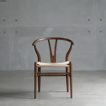 Обеденный стул в скандинавском стиле, Обеденные Стулья из массива дерева, Молочный чай, Магазин Десертов, Простой минималистичный Современный стул для отдыха, Кухонная Мебель 4