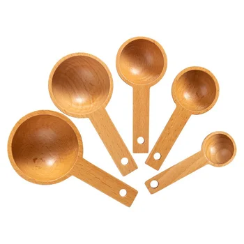 Деревянная мерная ложка Кухонные мерные ложки разных размеров для кофе Специй сахара Мерная Ложка Измерительные инструменты для домашней кухни 0