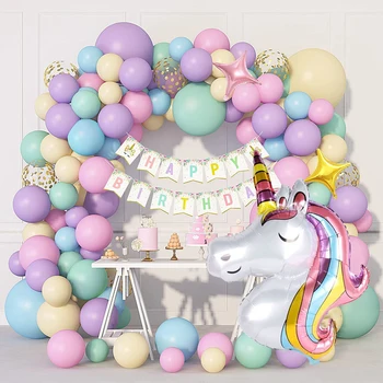 Красочный набор для гирлянды из воздушных шаров Macaron, декор для свадьбы, Дня рождения, детского душа, 1-го Дня рождения, латексных воздушных шаров Globos 2