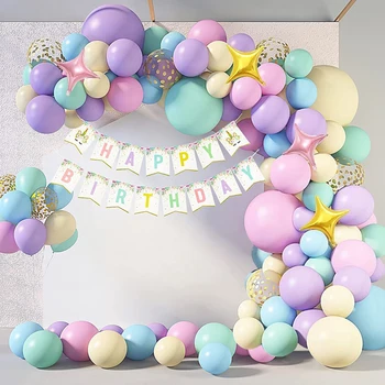Красочный набор для гирлянды из воздушных шаров Macaron, декор для свадьбы, Дня рождения, детского душа, 1-го Дня рождения, латексных воздушных шаров Globos 3