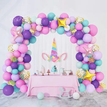 Красочный набор для гирлянды из воздушных шаров Macaron, декор для свадьбы, Дня рождения, детского душа, 1-го Дня рождения, латексных воздушных шаров Globos 4