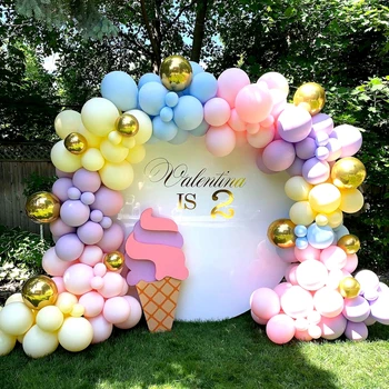 Красочный набор для гирлянды из воздушных шаров Macaron, декор для свадьбы, Дня рождения, детского душа, 1-го Дня рождения, латексных воздушных шаров Globos 5