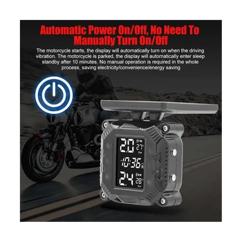 Мониторинг давления в шинах мотоцикла с дисплеем, система обнаружения шин мотоцикла, термостойкая система мониторинга 1