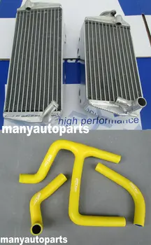Алюминиевый радиатор и желтый шланг Y для SUZUKI RMZ450 RMZ 450 2008-2015 2009 2010 2011 12 13 14 15