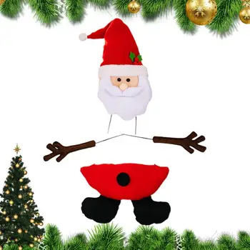 Рождественская Елка Санта Топпер Многоразового использования Уникальные Санта Топперы Забавный Елочный Топпер Рождественский Декор С регулируемой рукояткой Санта Клаус