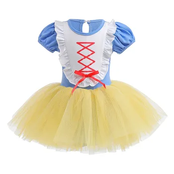 Белоснежное платье для девочек, детская юбка для выступлений, Новое летнее балетное платье для девочек с короткими рукавами, Размер 100-140 0
