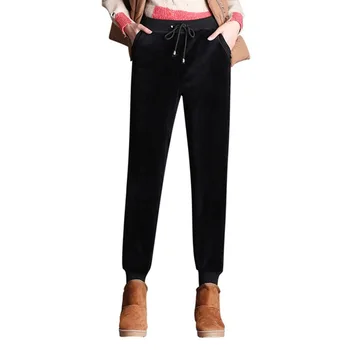 женские демисезонные однотонные черно-серые шаровары, женские спортивные штаны с карманами, размеры L, L, XL, женские мягкие бархатные леггинсы 0