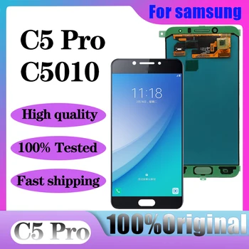 Оригинальный 5,2-дюймовый Super AMOLED дисплей для SAMSUNG Galaxy C5Pro C5010 Замена ЖК-дисплея с сенсорным экраном и цифровым преобразователем в сборе