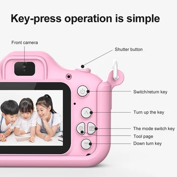 Милая детская мини-цифровая фото-видеокамера 1080P с 2,0-дюймовым HD-экраном, маленькая игрушечная видеокамера, видеокамера Micro Cam, лучший подарок для детей 5