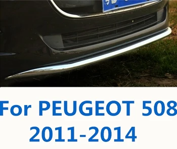 полоса для защиты переднего бампера от царапин в форме автомобиля, украшение экстерьера, автомобильные аксессуары для PEUGEOT 508 2011-2014