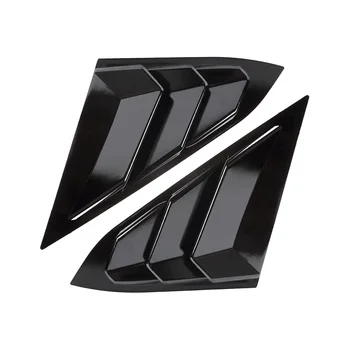 Жалюзи на заднее боковое стекло для Honda Civic Седан 2016-2021 Аксессуары Крышка воздухозаборника - мрачно-черный 0