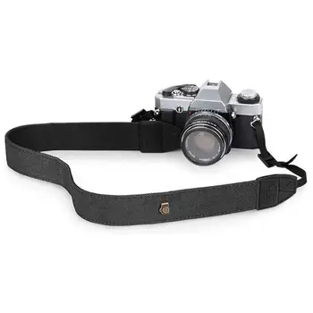 Плечевые ремни для ретро-камеры Регулируемый шейный ремень Подходит для всех зеркальных камер Nikon Canon Sony Pentax Classic Black Woven